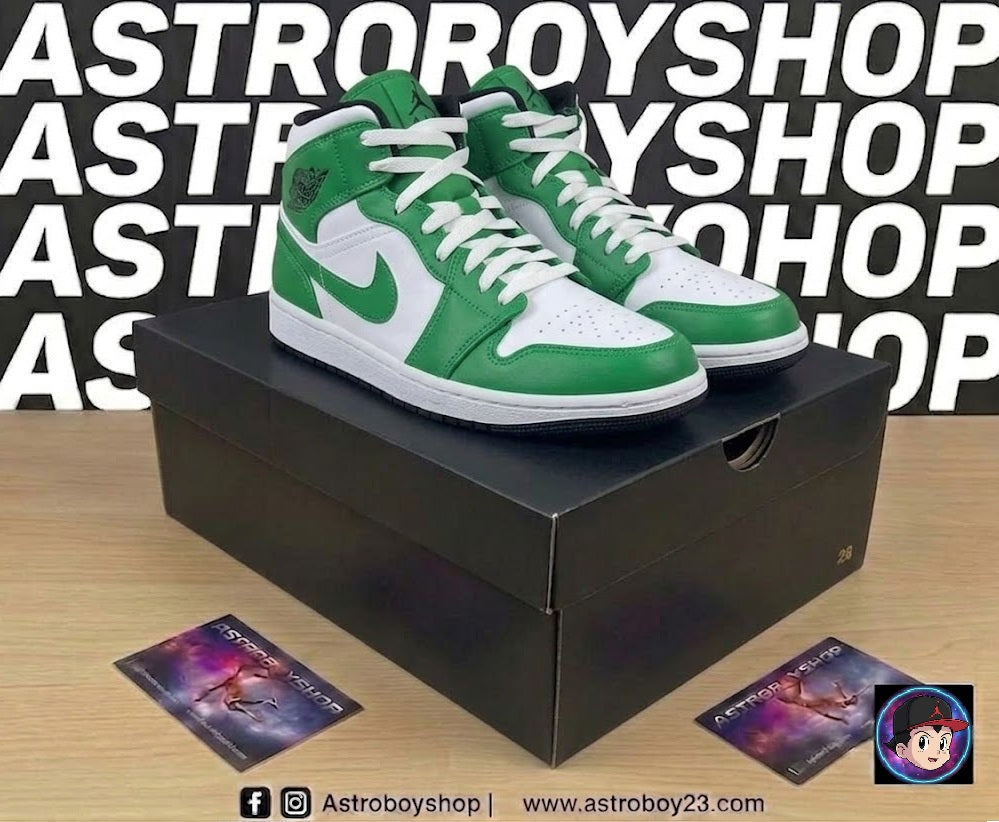 JORDAN 1 MID LUCKY GREEN EN CAJA