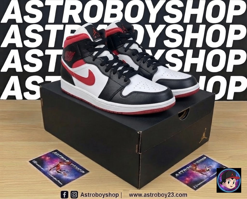 JORDAN 1 MID METALLIC RED EN CAJA