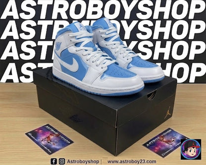 JORDAN 1 MID SE PATENT LEGEND BLUE EN CAJA