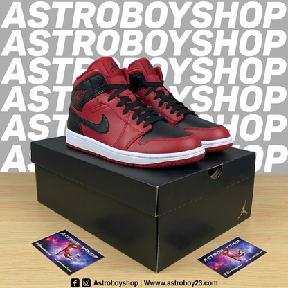 JORDAN 1 MID REVERSE BRED EDITION EN CAJA