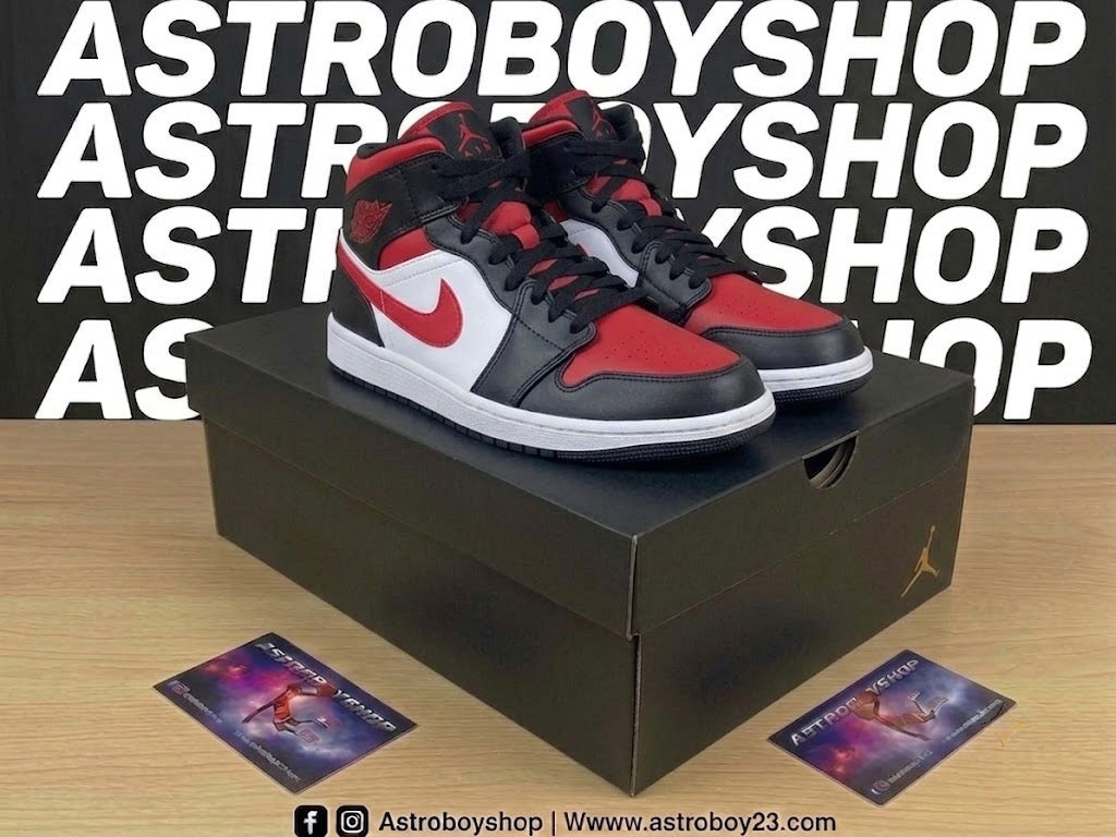 JORDAN 1 MID BRED TOE EN CAJA