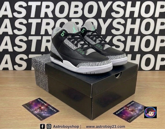 JORDAN 3 GREEN GLOW EDITION EN CAJA