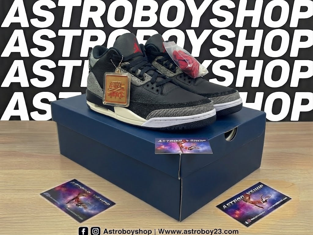 JORDAN 3 X LEVIS BLACK