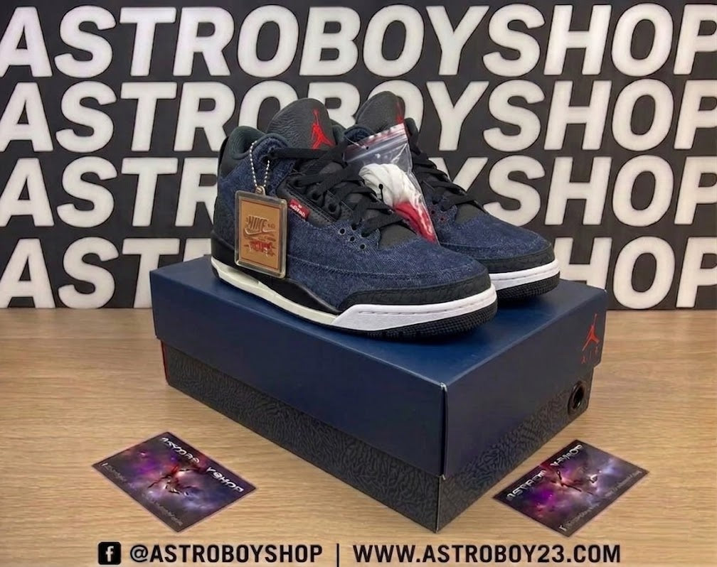 JORDAN 3 X LEVIS BLUE INDIGO EN CAJA