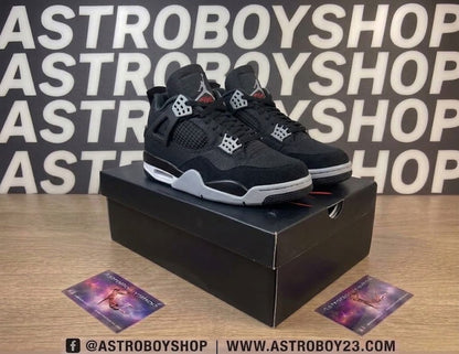 JORDAN 4 CANVAS BLACK EN CAJA