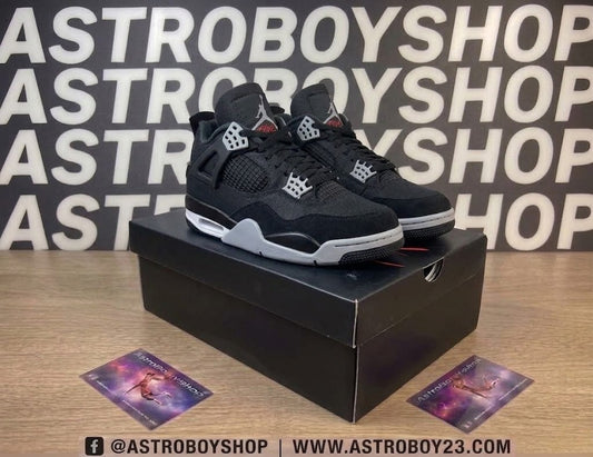 JORDAN 4 CANVAS BLACK EN CAJA