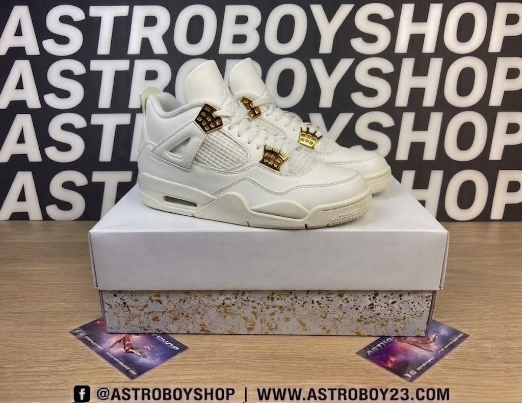 JORDAN 4 WOMENS METALLIC GOLD EN CAJA
