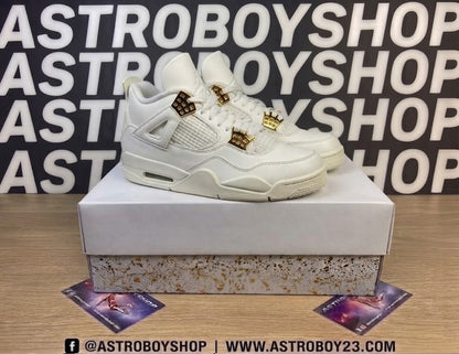 JORDAN 4 WOMENS METALLIC GOLD EN CAJA