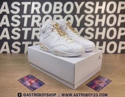 JORDAN 6 WOMENS GOLDEN HOOPS EN CAJA