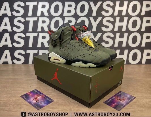 JORDAN 6 TRAVIS SCOTT OLIVE EN CAJA