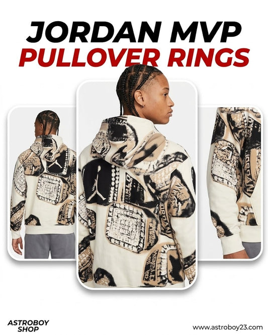 SUDADERA JORDAN PULLOVER MVP RINGS WHITE (L)