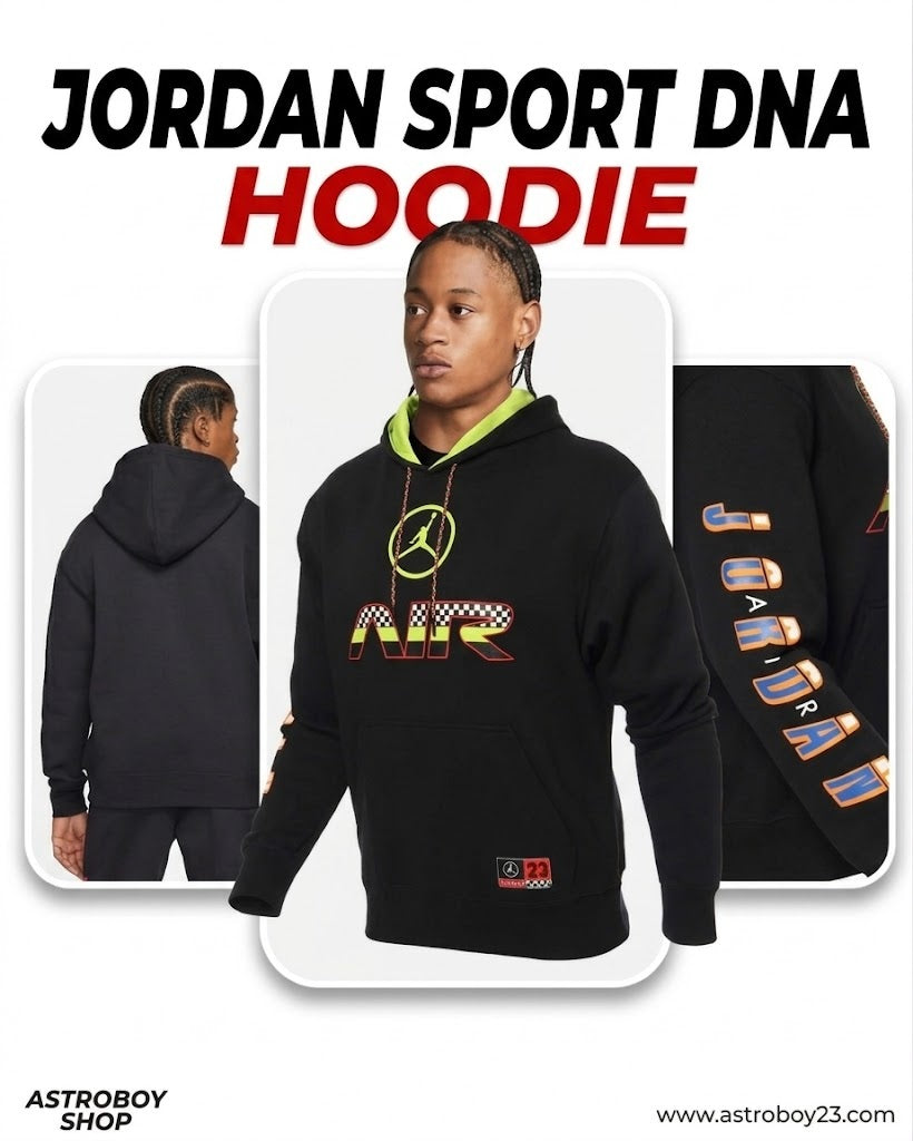 SUDADERA JORDAN SPORT DNA B/YELLOW HBR