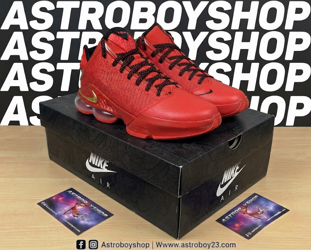LEBRON 19 LOW RED CRIMSON EN CAJA