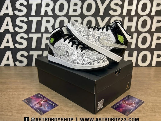 JORDAN 1 MID GS KIDS DIY GRAFITTI EN CAJA