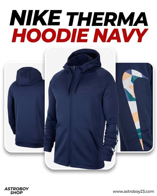 CHAMARRA NIKE THERMA NAVY CON CAPUCHA