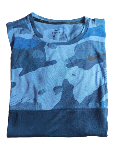 PLAYERA NIKE CAMOUFLAGE BLUE DRI FIT STARDAR FIT