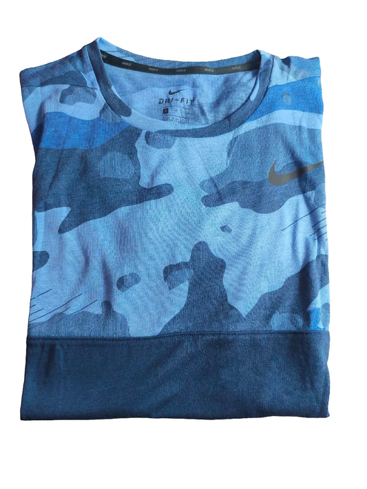 PLAYERA NIKE CAMOUFLAGE BLUE DRI FIT STARDAR FIT