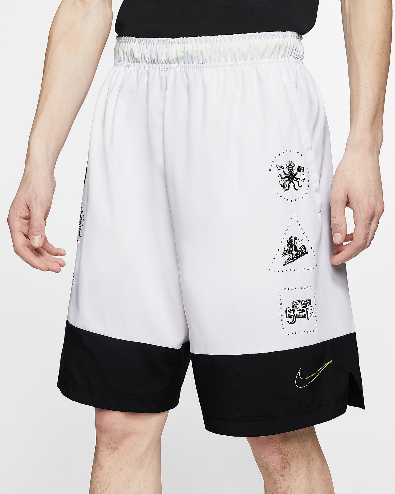 SHORT NIKE FLEX WHITE VOLT "LOGOS" TRAINING