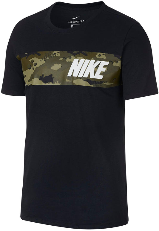 PLAYERA NIKE COTTON TEE BLACK CAMOUFLAGE (L)