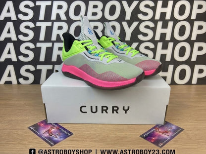 UNDER ARMOUR CURRY SPLASH 2 LIME PINK EN CAJA
