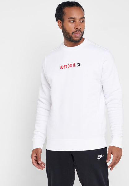 SUDADERA NIKE JUST DO IT WHITE DE ALGODON
