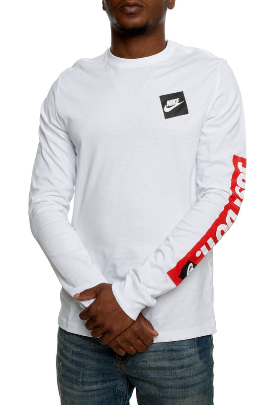 PLAYERA NIKE JUST DO IT WHITE MANDA LARGA TEE