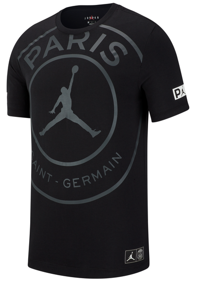 PLAYERA JORDAN X PSG PARIS LOGO  FRONTAL BLACK