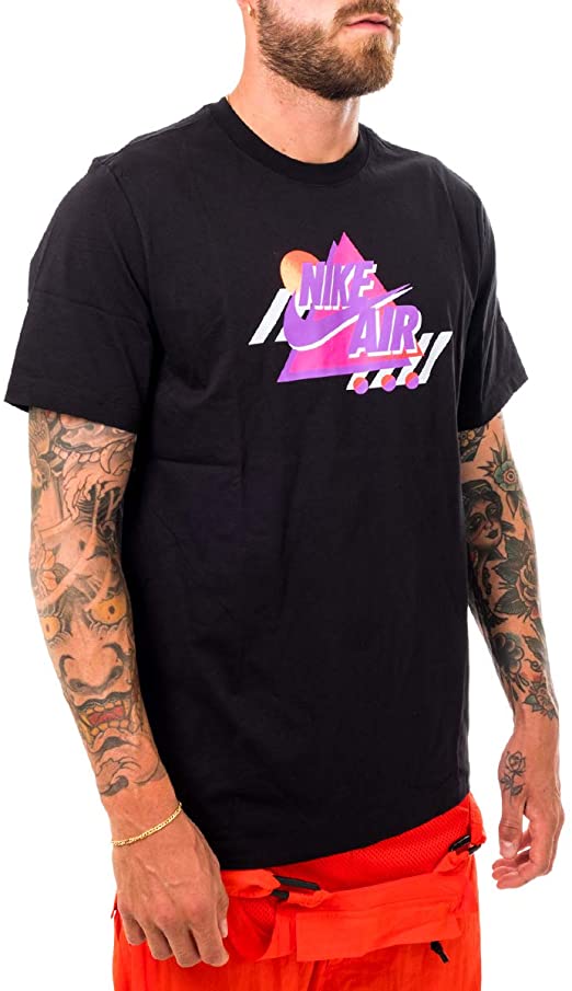 PLAYERA NIKE REMIX 2 BLACK COTON TEE