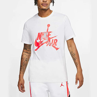 PLAYERA JORDAN JUMPMAN CLASSICS CREW WHITE ORANGE