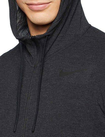 SUDADERA NIKE HOODIE TRAININ DARK GREY DELGADA DRI-FIT