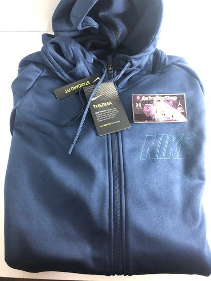 CHAMARRA NIKE THERMA NAVY CON CAPUCHA