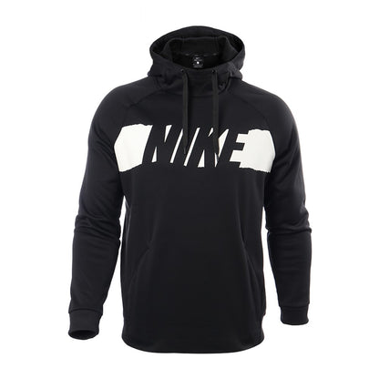 SUDADERA NIKE THERMA GRAPHICS BLACK WHITE