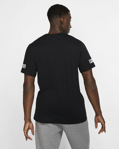 PLAYERA JORDAN X PSG PARIS LOGO  FRONTAL BLACK