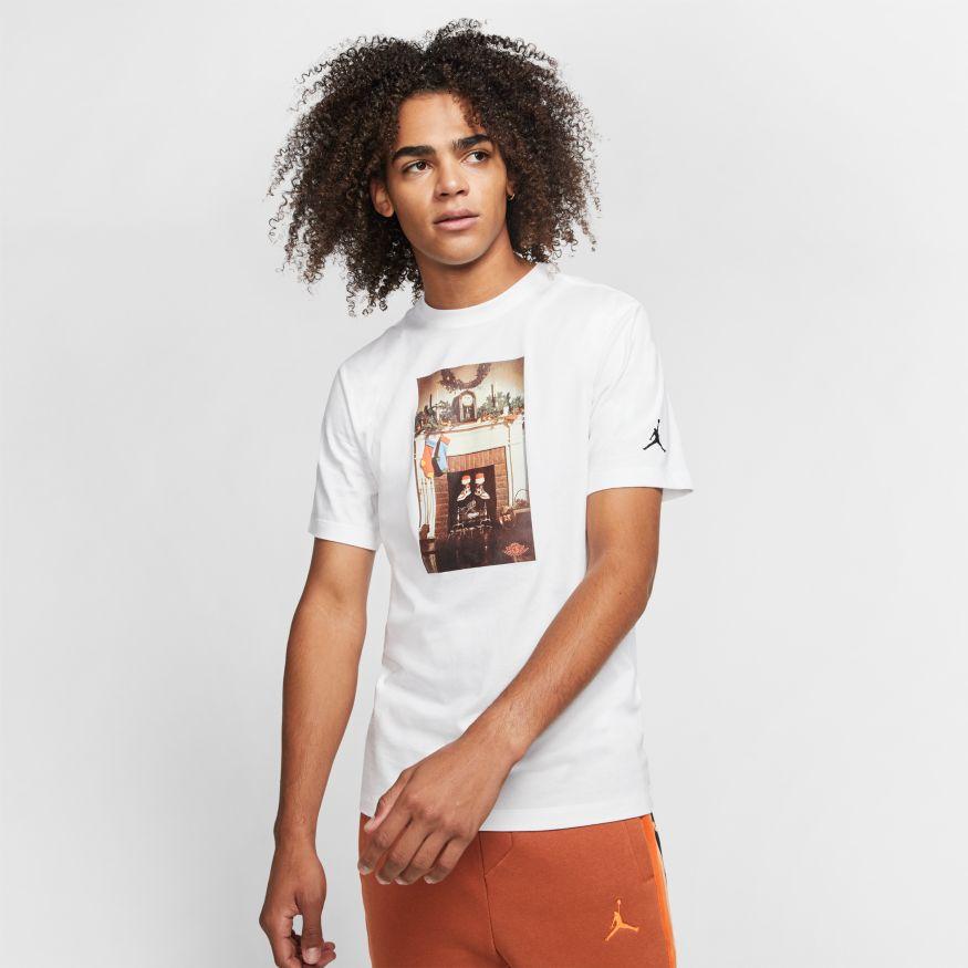 PLAYERA JORDAN "CHIMENEA" BLANCA COTTON TEE