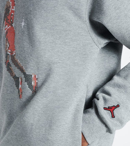 SUDADERA JORDAN ESSENTIALS HOLIDAY GREY BORDADA
