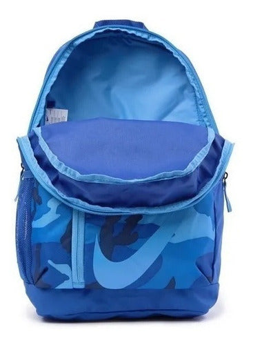 MOCHILA NIKE ELEMENTAL BLUE CAMO CON LAPICERA ESCOLAR