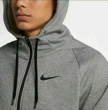 Chamarra Nike Therma Full Zip Hoodie Dri-fit Gris