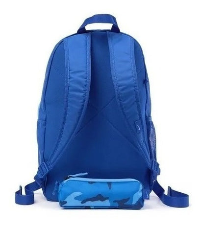 MOCHILA NIKE ELEMENTAL BLUE CAMO CON LAPICERA ESCOLAR