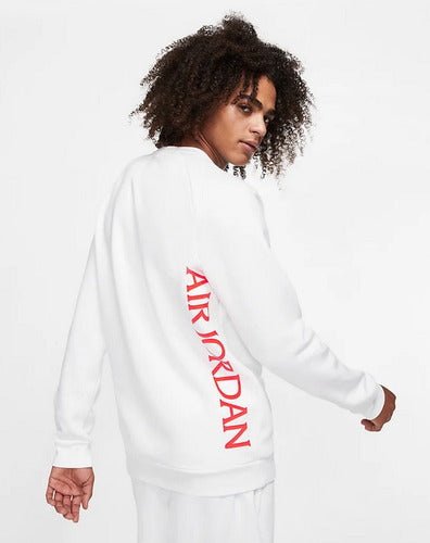 SUDADERA JORDAN JUMPMAN CLASSICS CREW WHITE INFRARED