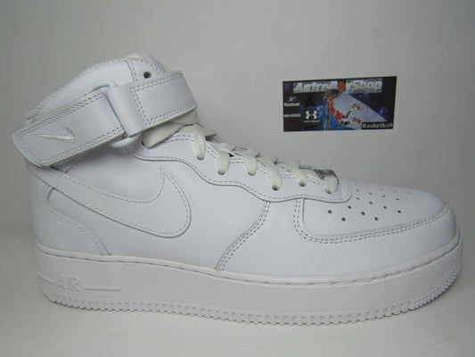 NIKE AIR FORCE ONE MID WHITE EN CAJA