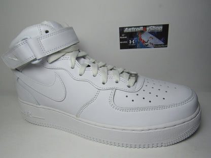 NIKE AIR FORCE ONE MID WHITE EN CAJA