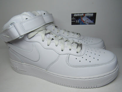 NIKE AIR FORCE ONE MID WHITE EN CAJA