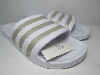 SANDALIAS ADILETTE AQUA SLIDE SILVER  EN CAJA