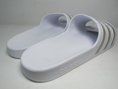 SANDALIAS ADILETTE AQUA SLIDE SILVER  EN CAJA
