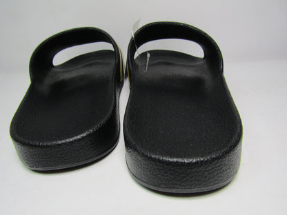 SANDALIAS ADILETTE AQUA BLACK GOLD EN CAJA 22 Y 23 MEX