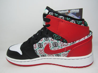 JORDAN 1 MID GS KIDS CHRISTMAS NAVIDAD EN CAJA