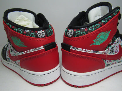 JORDAN 1 MID GS KIDS CHRISTMAS NAVIDAD EN CAJA