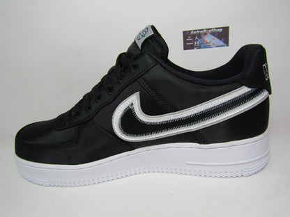 NIKE AIR FORCE ONE "REVERSE STITCH" BLACK DE LONA EN CAJA