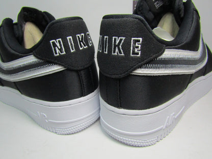 NIKE AIR FORCE ONE "REVERSE STITCH" BLACK DE LONA EN CAJA