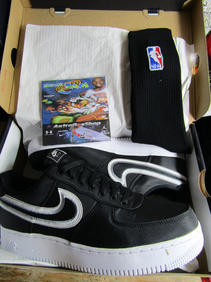 NIKE AIR FORCE ONE "REVERSE STITCH" BLACK DE LONA EN CAJA